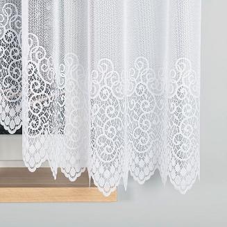 Firanka żakardowa gotowa na żabki VIOLETTA 400x160 biała