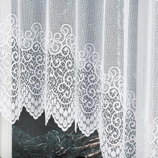 Firanka żakardowa gotowa na żabki VIOLETTA 400x160 biała