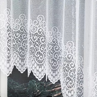 Firanka żakardowa gotowa na żabki VIOLETTA 400x160 biała