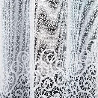 Firanka żakardowa gotowa na żabki VIOLETTA 400x160 biała