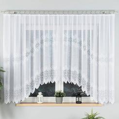 Firanka żakardowa gotowa na żabki VIOLETTA 400x160 biała