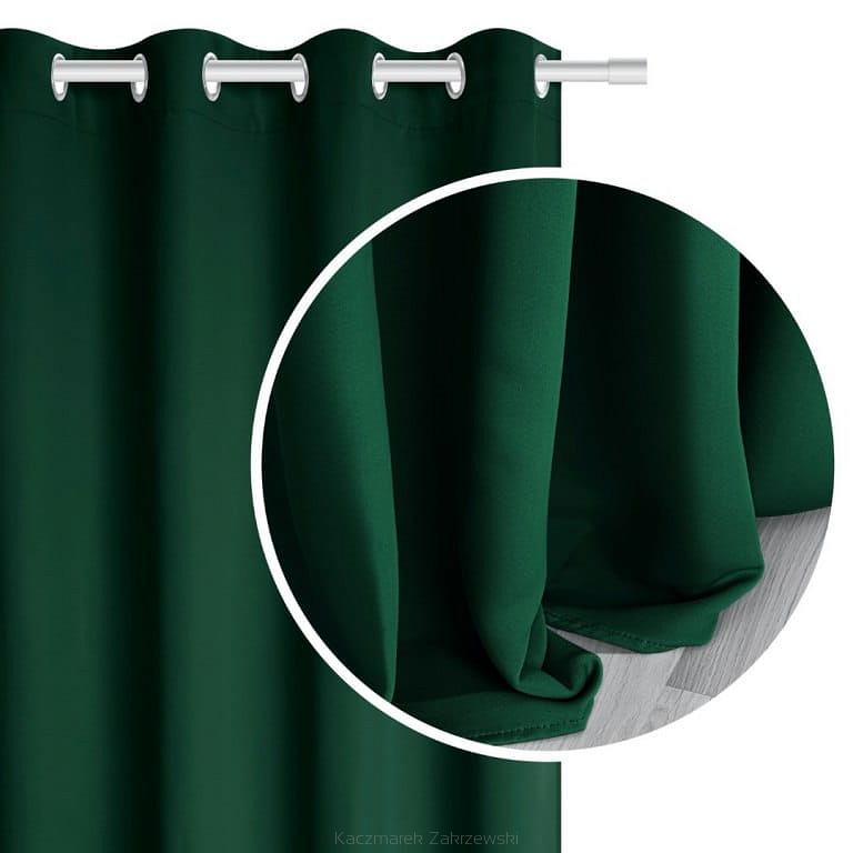 Butelkowa Zieleń Zasłona Zaciemniająca Blackout 140x250 HOLD
