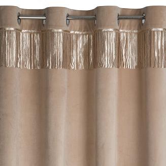 Zasłona gotowa na przelotkach JASPER 140x250 Eurofirany beżowy/szampański