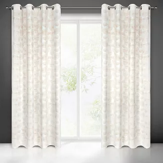 Zasłona gotowa na przelotkach MARIGOLD 140x250 Eurofirany biały/złoty