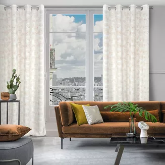 Zasłona gotowa na przelotkach MARIGOLD 140x250 Eurofirany biały/złoty