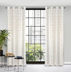 Zasłona gotowa na przelotkach MARIGOLD 140x250 Eurofirany biały/złoty