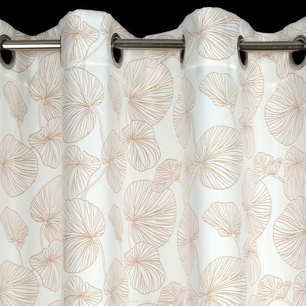 Zasłona gotowa na przelotkach MARIGOLD 140x250 Eurofirany biały/złoty