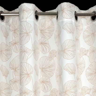 Zasłona gotowa na przelotkach MARIGOLD 140x250 Eurofirany biała w złote liście