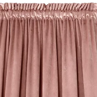 Zasłona gotowa na taśmie MELANIE 140x270 Eurofirany ciemny róż