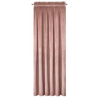 Zasłona gotowa na taśmie MELANIE 140x270 Eurofirany ciemny róż