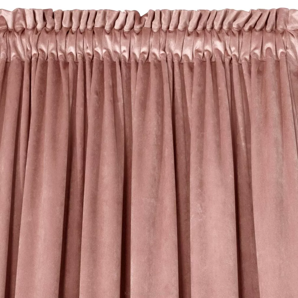 Zasłona gotowa na taśmie MELANIE 140x270 Eurofirany ciemny róż