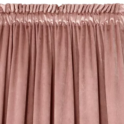 Zasłona gotowa na taśmie MELANIE 140x270 Eurofirany ciemny róż