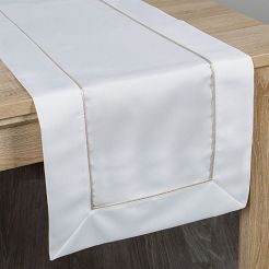 Obrus dekoracyjny MADELE 40x200 Eurofirany biały