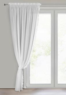 Firana gotowa na taśmie ELENA Eurofirany biały