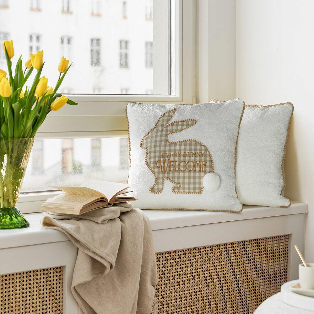 Poszewka dekoracyjna WIOSNA 45x45 Eurofirany biały