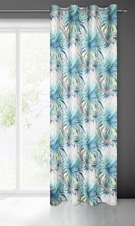 Zasłona gotowa na przelotkach INGRID 140x250 Eurofirany niebieski