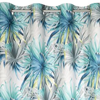 Zasłona gotowa na przelotkach INGRID 140x250 Eurofirany niebieski