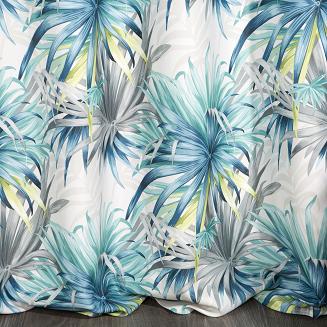 Zasłona gotowa na przelotkach INGRID 140x250 Eurofirany niebieski