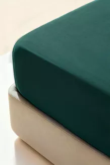 Prześcieradło polarowe z gumką MIŚ Fluffy 140x200 mikrofibra zielone