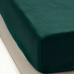 Prześcieradło polarowe z gumką MIŚ Fluffy 140x200 mikrofibra zielone