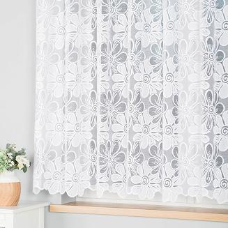 Firanka żakardowa gotowa na żabki PATRYCJA 300x160 biała