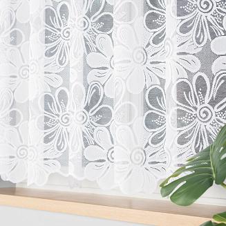 Firanka żakardowa gotowa na żabki PATRYCJA 300x160 biała