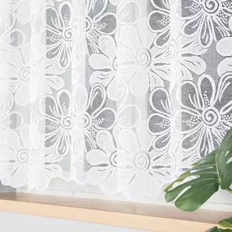 Firanka żakardowa gotowa na żabki PATRYCJA 300x160 biała