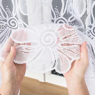 Firanka żakardowa gotowa na żabki PATRYCJA 300x160 biała