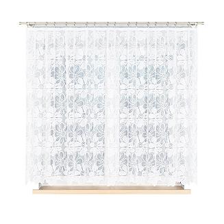 Firanka żakardowa gotowa na żabki PATRYCJA 300x160 biała