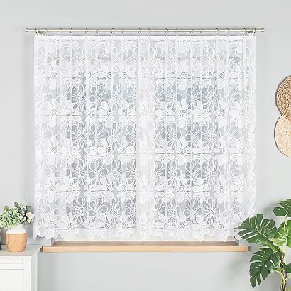 Firanka żakardowa gotowa na żabki PATRYCJA 300x160 biała