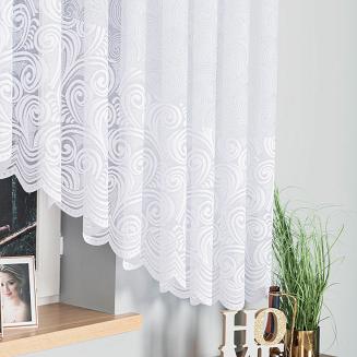 Firanka żakardowa gotowa na żabki KINGA 500x160 biała