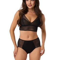 Figi damskie z koronką 209 czarne