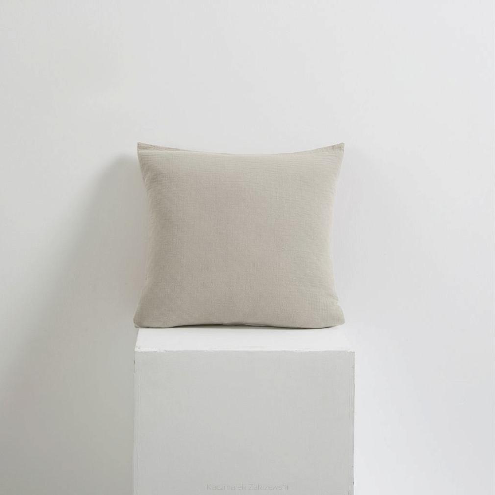 Jasny Beż Bawełniana Poszewka Muślinowa 40x40 Do Pościeli