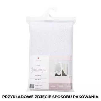 Firanka żakardowa gotowa na żabki JADWIGA 500x140 biała