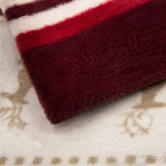 Świąteczny Miękki Koc Bawełniany Narzuta Pled Zimowy Na Łóżko 150x200 CHRISTMAS CHECK