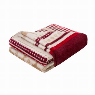 Świąteczny Miękki Koc Bawełniany Narzuta Pled Zimowy Na Łóżko 150x200 CHRISTMAS CHECK