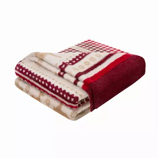 Świąteczny Miękki Koc Bawełniany Narzuta Pled Zimowy Na Łóżko 150x200 CHRISTMAS CHECK