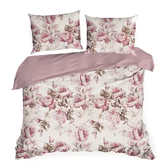 Pościel bawełniana PEONY1 160x200 Design91 kremowy