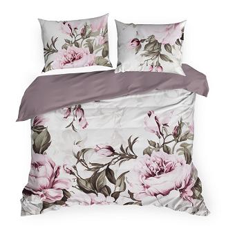 Pościel bawełniana PEONY 220x200 Eurofirany wrzosowy