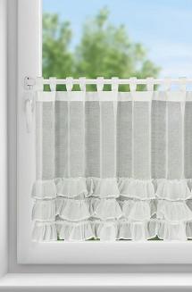 Firana gotowa na szelkach LILIAN 150x70 Eurofirany biały