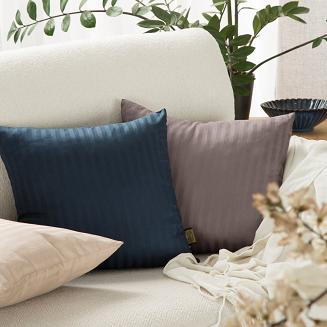 Poszewka dekoracyjna VERA 40x40 Eurofirany niebieska morska w prążki