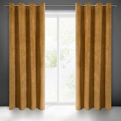 Zasłona gotowa na przelotkach VILLA 140x250 Eurofirany miodowy