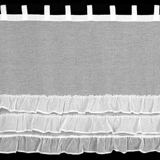 Firana gotowa na szelkach LILIAN 150x90 Eurofirany biały