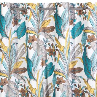 Zasłona gotowa na przelotkach BARI 140x250 Design91 turkusowy