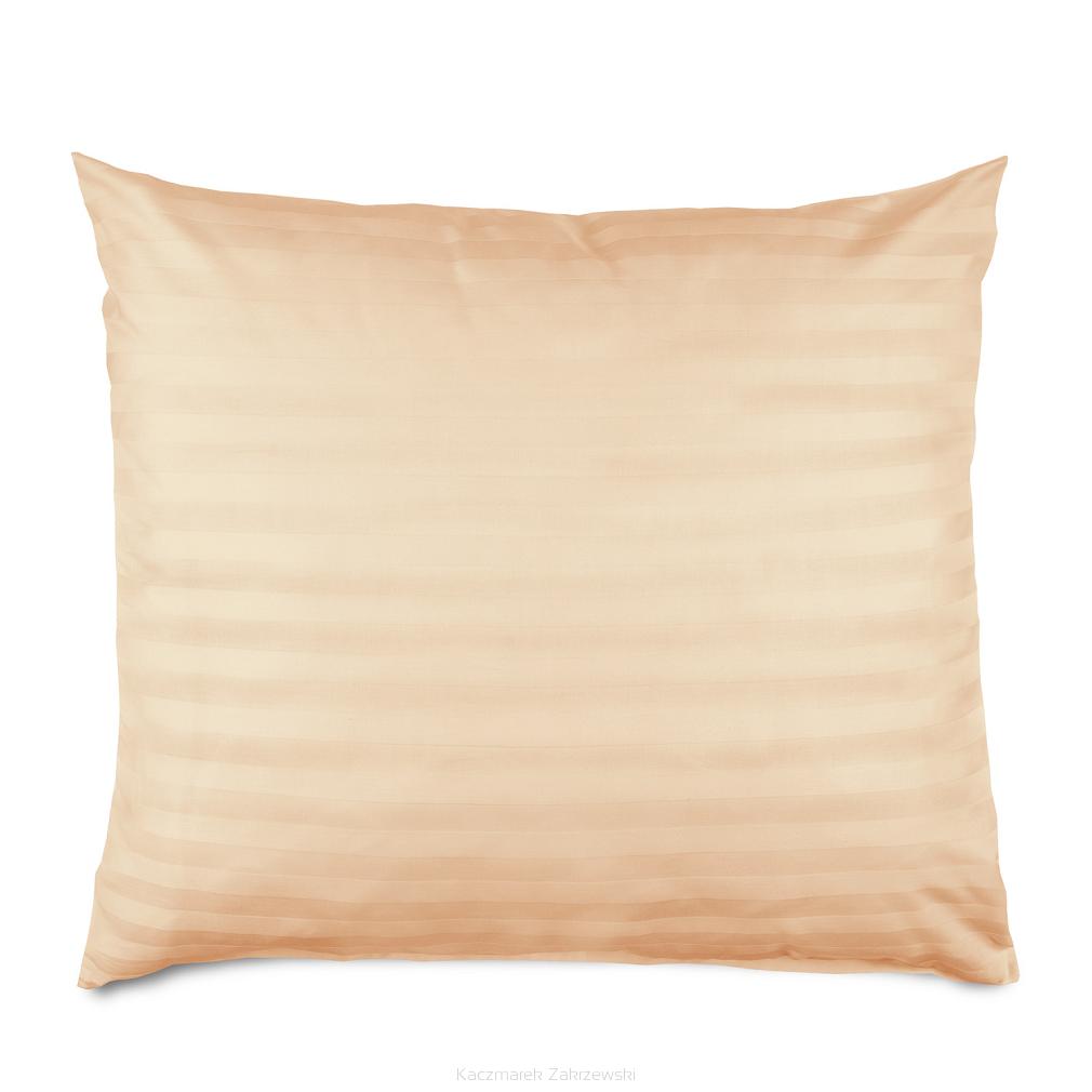 Poszewka satyna bambusowo-bawełniana STRIPE BEIGE 50x60 Darymex jednokolorowa beżowa