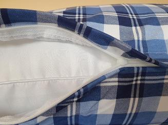 Pościel jersey 140x200 niebieska granatowa krata