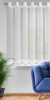 Firana gotowa na przelotkach KIARA 350x150 Eurofirany biały