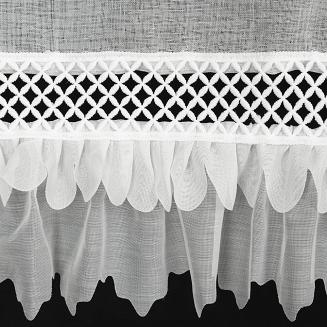 Firana gotowa na przelotkach KIARA 350x150 Eurofirany biały