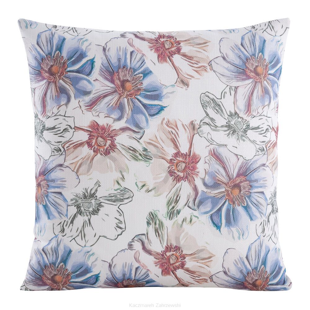 Poszewka dekoracyjna FLORE 45x45 Eurofirany niebieski