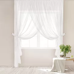 Firana gotowa na taśmie EMPORIO 400x250 biała